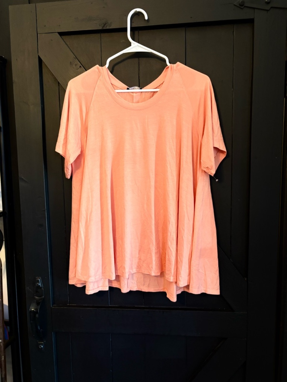 Nally & Millie Peach Short-Sleeve Swing Tunic
